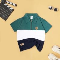 ราคา BRAVEKIDS PANEL SHIRT เสื้อโปโลพร้อม ZIPPER COLLAR 04 KIDS COTTON PIQUE BOYS 1-5 YEARS (54351605590)