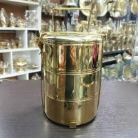 ราคา ปิ่นโตทองเหลืองแท้ แบบ3ชั้น ลายเรียบ (18684380059)