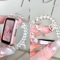 ราคา สายโทรศัพท์สําหรับ Huawei Band 10 9 8 Fit3 fit4/4pro สร้อยข้อมือเปลี่ยนสายรัดข้อมือพลาสติกสําหรับ Honor Band 10 9 (27841542310)