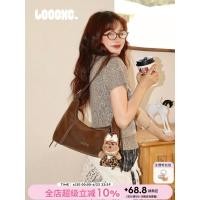 ราคา Road Boat {Caramel Leopard} Underarm Bag All-Match Commuter Lightweight One-Shoulder Messenger Bag Brown Tote สไตล์ใหม่ (55911016507)