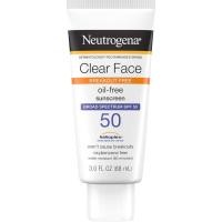 ราคา Neutrogena Clear Face Sunscreen Lotion for Acne-Prone Skin, Broad Spectrum SPF 50, ครีมกันแดดสําหรับผิวหน้าและผิวมัน, น้ํามัน, กลิ่นหอม- & Oxybenzone-Free, กันน้ํา, Matte, Unscen (46810981208)