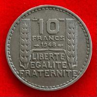 ราคา เหรียญประเทศฝรั่งเศส​​ France 10 francs ปี 1948 เหรียญต่างประเทศ (19487469897)