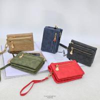 ราคา [ พร้อมส่งในไทย ] กระเป๋าสตางค์สั้น2พับ หนังPUนุ่มลายหินอ่อน พร้อมสายคล้องมือ PA-978 กระเป๋าร้านชิค (43501127718)