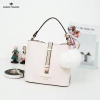 ราคา กระเป๋าสะพาย Karaya mini ทรงถังกะทัดรัด แถมโบว์ปอมๆ (23519775721)