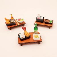 ราคา [โมเดลมินิขายร้อน] บ้านตุ๊กตา ญี่ปุ่นมินิโต๊ะไม้ซูชิกล่องเบนโตะถ้วยใสฤดูใบไม้ร่วงปลาเทมปุระกุ้งอาหารขนาดเล็กฉากของเล่น (46111665149)