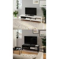 ราคา ikea-LACK ลัค ชั้นวาง ตู้วางทีวี, ขาว,ดำ 160x35x36 ซม. (56662497104)