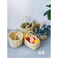 ราคา สินค้าใหม่ Mini Hand-ทอตะกร้า bjd12 จุด Miniature ฟางตะกร้าเก็บ ob11 Baby House ตะกร้าดอกไม้ blythe Props (56558671389)