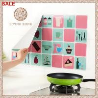 ราคา ✐▪Living Zone สติกเกอร์ติดผนัง กันน้ำมันกระเด็น กันร้อน ใช้สำหรับติดผนังห้องครัว ทำความสะอาดง่าย (11230360995)