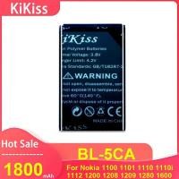 ราคา KiKiss แบตเตอรี่โทรศัพท์มือถือสําหรับ Nokia 1100 1101 1110 1110i 1112 1200 1208 1209 1280 1600 ,BL-5CA 1800mAh แบตเตอรี่ (49012162509)