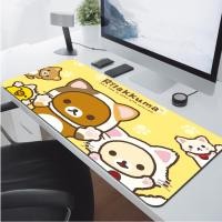 ราคา Korilakkuma Rilakkuma แผ่นรองเมาส์ Kawaii อุปกรณ์เสริมสําหรับเล่นเกมยาง PC Gamer แป้นพิมพ์คอมพิวเตอร์แผ่นรองโต๊ะ CS GO LOL Mousepad (25557203882)