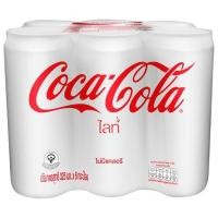 ราคา โค้กไลท์เครื่องดื่มอัดลม 325มล. แพค 5 แถม 1 Coke Light Carbonated Drink 325ml. Pack 5 Free 1 [บาร์โค้ด 8855199632059] (56462723045)