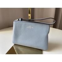 ราคา พร้อมส่ง แท้ % New Coach 1 ซิป S รุ่นทCORNER ZIP WRISTLET (COACH 58032) Silver/Marble Blue (14782342772)