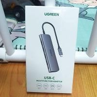 ราคา Ugreen 6 in 1 USB-C to USB3.0 HUB + HDMI + TF/SD Space Gray-70410HDMI Adapter 6 in 1 Type C Hub with 4K USB C to HDMI, (29104182522)