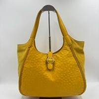 ราคา กระเป๋าสะพาย หนังนกกระจอกเทศแต่งหนังกลับ กระเป๋ามือสอง (50400631874)