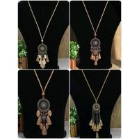 ราคา สร้อยคอสไตล์โบฮีเมียน แบบชนเผ่า ประดับพู่ห้อยและเปลือกหอย (10577783832)