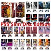 ราคา 100 สีสติกเกอร์ผิวใช้งานร่วมกับ Sony Playstation 5 Slim Disc Edition ไวนิล Decal รูปแบบชุดฟิล์มป้องกันสําหรับ PS5 Slim CD-Rom คอนโซลและ 2 ชิ้น Controller (57212497587)