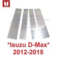 ราคา เสาประตู สแตนเลส 4ชิ้น Isuzu D-max DMAX 2012 - 2015 แผ่นแปะเสาข้างประตู อีซูซุ ดีแม็ก ดีแมค เสากลาง เสาข้าง ประตู (24491755483)