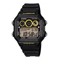 ราคา Casio นาฬิกาข้อมือชาย Digital รุ่น AE-1300WH-1AV-Black/Yellow (176413013)