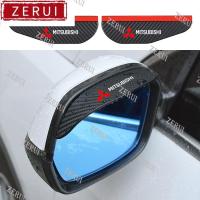 ราคา Zr สําหรับ 2 ชิ้น Mitsubishi คาร์บอนไฟเบอร์รถด้านหลังกระจก Rain คิ้วกันฝนสําหรับ Xpander Triton Lancer Outlander Asx Mirage Grandis Attrage Pajero (24055876602)