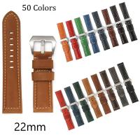 ราคา 22mm Universal สายนาฬิกาหนังแท้ Retro Crazy Horse Matte Cowhide สายนาฬิกาสายรัดข้อมือสร้อยข้อมือสมาร์ทวอทช์ (29163490973)