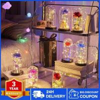 ราคา กุหลาบโหลไฟ ของขวัญวันวาเลนไทน์ สำหรับตกแต่ง โคมไฟกุหลาบ LED ดอกไม้ LOVE-โคมตั้งโต๊ะ แสงสีเหลือง (27301170994)