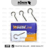 ราคา MATA WERKLINE สกรูตาเปิดโครเมียม 2 3 4 - 16 สกรูส้นสกรูตะขอตา imr (41105761306)