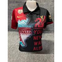 ราคา New เสื้อกีฬาผู้หญิง เสื้อบอลหญิง ทีมลิเวอร์พูล แดง-ดำคอปก Fee size 32-38 (5090885212)
