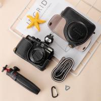 ราคา สมบัติคุณภาพเหมาะสําหรับกระเป๋ากล้อง Canon G12 G11 เคสป้องกัน G1X G10 G16/G15 G7X3 G7X2 เคสหนัง (48008385396)