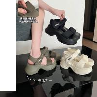 ราคา รองเท้าแตะส้นตึกแบบเปิดปลายเท้าโปร่งใส ประดับเพชรเทียมรองเท้าแตะส้นตึกครึ่งนิ้วรองเท้าส้นตึกรองเท้าผู้หญิง (24797792602)