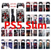 ราคา 45 สีสติกเกอร์ผิวใช้งานร่วมกับ Sony Playstation 5 Slim Disc & Digital Edition ไวนิล Decal รูปแบบชุดฟิล์มป้องกันสําหรับ PS5 SLIM คอนโซล & 2 ชิ้น Controller (52559565619)