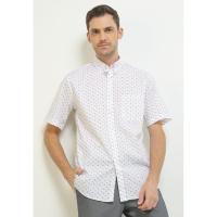 ราคา KEMEJA Ethan White Short Sleeve Regular Print Andreena 06 Shirt - Smart Casual White (56810325519)