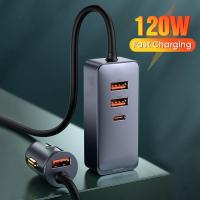 ราคา 120W USB Type C Car Charger Quick Charging for iPhone 12 Pro Xiaomi Mobile Phone PD QC 3.0 USBC Car Phone Charger (21349231051)