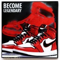 ราคา รูปภาพ รองเท้า Nike Air Jordan ไนกี้ Become Legendary รูปภาพ​ติดผนัง pop art กรอบรูป แต่งบ้าน ของขวัญ โปสเตอร์ (3842148012)