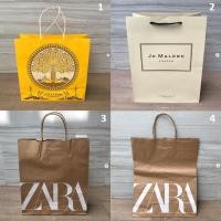 ราคา ถุง ถุงกระดาษ แบรนด์ LOCCITANE , Jo MALONE และ Zara ซาร่า ของแท้ จาก shop ใช้ใส่ของ ของขวัญ เสื้อผ้า จาก shop สภาพสวย (23716006269)