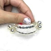 ราคา กำไลข้อเท้าเด็ก น้ำหนัก1บาท เงินแท้ (3235211717)