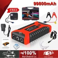ราคา OO [พร้อมปั้มลม] จั๊มสตาทรถยนต์ 99800mAh สตาร์ทรถดีเซล รถกระบะ ได้ง่ายและรวดเร็ว Jump Starter รถยนต์ 4000cc/6000cc (51457079493)