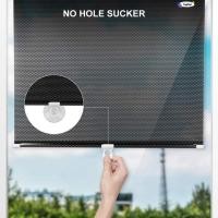 ราคา INNEW ผ้าม่านม้วน,พร้อมถ้วยดูดไม่มีการเจาะ Blackout Roller Blind, Shutter Movable Roller Blind Home (47462243607)