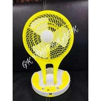 ราคา พัดลมไฟฉายแบบชาร์จไฟได้ JR-5580 Portable LED Light with Mini Fan พัดลมตั้งโต๊ะไซส์มินิ สีเหลือง (722162183)