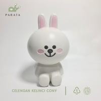 ราคา PARATA Rabbit Piggy Bank Childrens Saving Rabbit Shape Cony Plastic Line Friends (52959562831)