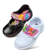 ราคา Chappy CareBears รองเท้านักเรียนอนุบาลหนังดำ รองเท้าผ้าใบสีขาวพละเด็กผู้หญิง (22829497767)