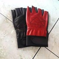 ราคา ถุงมือหนังครึ่งนิ้ว* (45510340887)