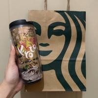 ราคา Preloved Tumbler Starbucks Kyoto Japan Sakura With Gold Glitter Limited Edition Starbucks Original Preloved (28282020116)