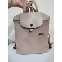 ราคา กระเป๋าเป้ลองชอมแท้ มือสอง พร้อมส่ง Longchamp Le Pliage backpack in pink-beige nylon with a leather top flap (44713078310)