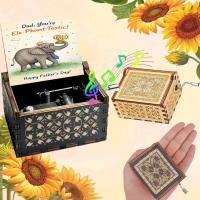 ราคา 1 ชิ้น ช้างดนตรีไม้โบราณไขลานวันพ่อ ของขวัญวันหยุด วันเกิด ของตกแต่งบ้าน กล่องดนตรีและตุ๊กตาช้าง (50460718571)