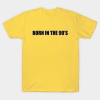 ราคา เสื้อยืด Vintage 90S Born in the 90's T-Shirt แท้ Cotton 100% คอกลม oversize แห้งเร็ว สีขาว น่ารัก (29984748396)