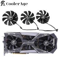 ราคา *4Pin ใหม่ 83 มม.85 มม.พัดลม GPU สําหรับสีสัน iGame GeForce GTX 2060 2060S 2070 2070S 2080 2080S Ti กราฟิกการ์ดพัดลม- (44762389397)