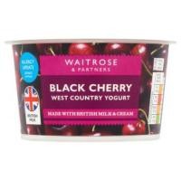 ราคา เวทโทรสแบล็คเชอร์รี่เวสต์คันทรีโยเกิร์ต 150กรัม Waitrose Black Cherry West Country Yogurt 150g. [บาร์โค้ด 5000169236192] (41681956897)