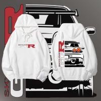 ราคา Nissan R34 GODZILLA Skyline GTR เสื้อฮู้ดผ้าฝ้ายพิมพ์ลายรถนิสสันสกายไลน์จีทีอาร์สไตล์สตรีทสำหรับผู้ชายผู้หญิงมีไซส์M-3XL (51460834533)