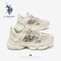 ราคา USPA American Polo Association ของแท้ Hollow รองเท้าผู้ชายฤดูใบไม้ร่วง Breathable Ultra-Light Casual กีฬารองเท้าผู้ชาย Daddy รองเท้า (58056977631)