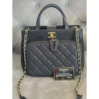 ราคา Chanel business affinity tote bag small black caviar GHW Holo23 (53708008442)